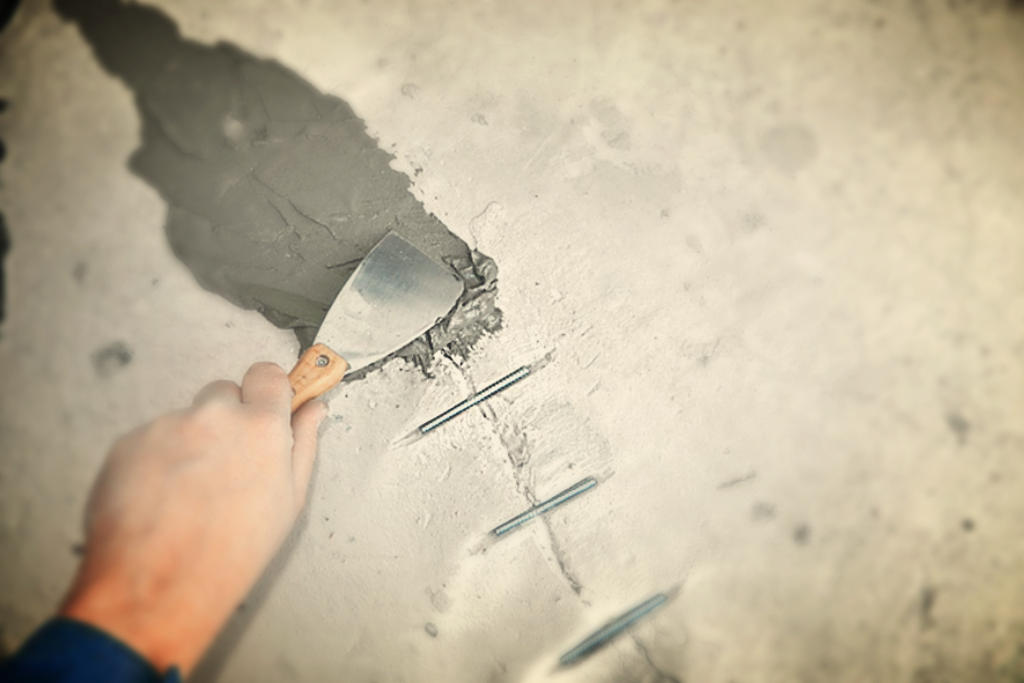 Устранение трещин в бетоне ремонтными смесями