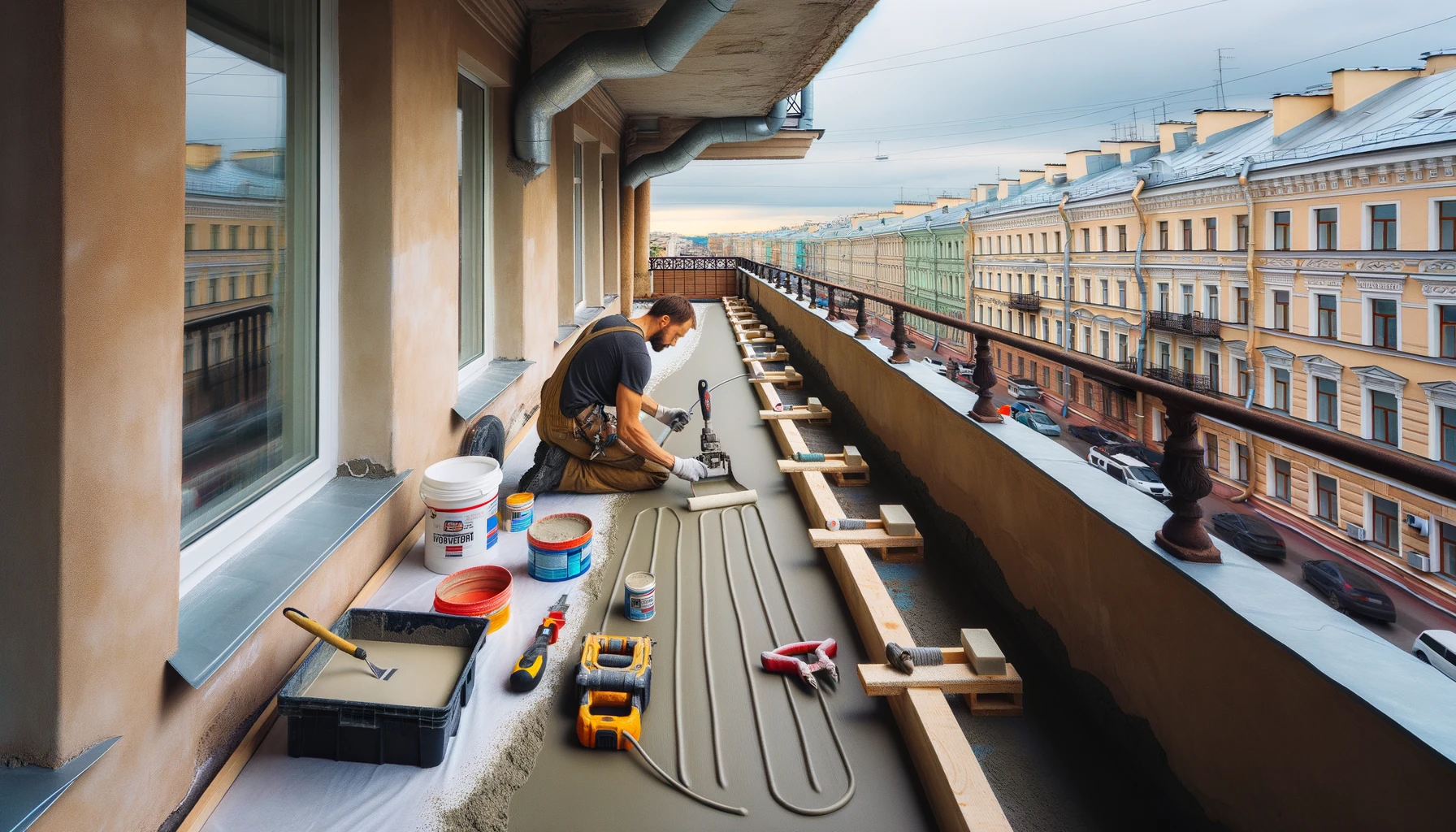 Технологический процесс гидроизоляции балконов в Санкт-Петербурге